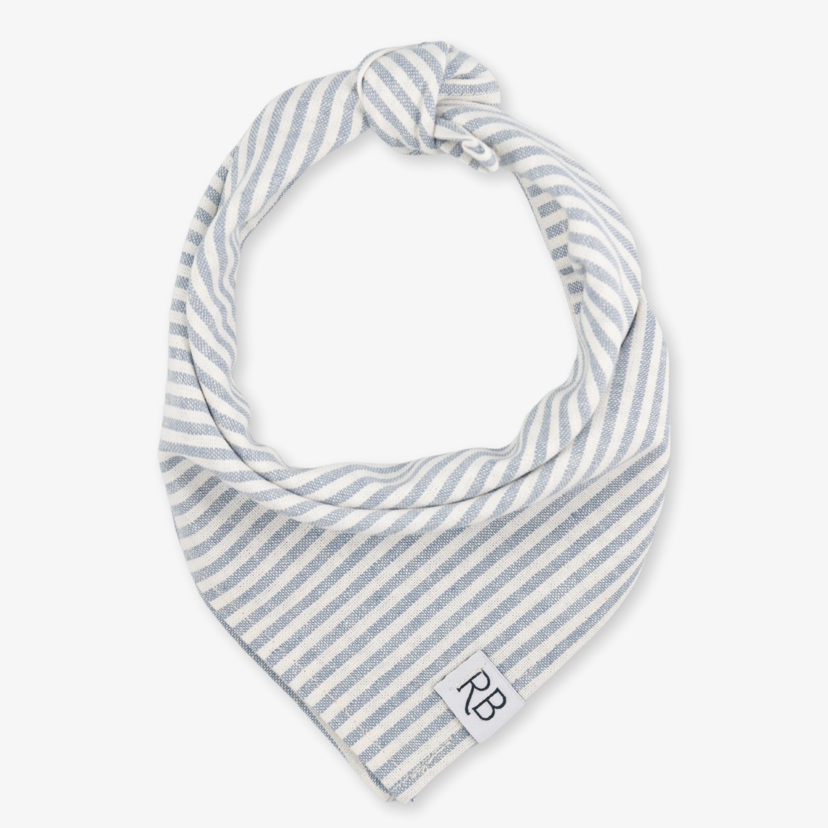 Chambray stripe dog bandana