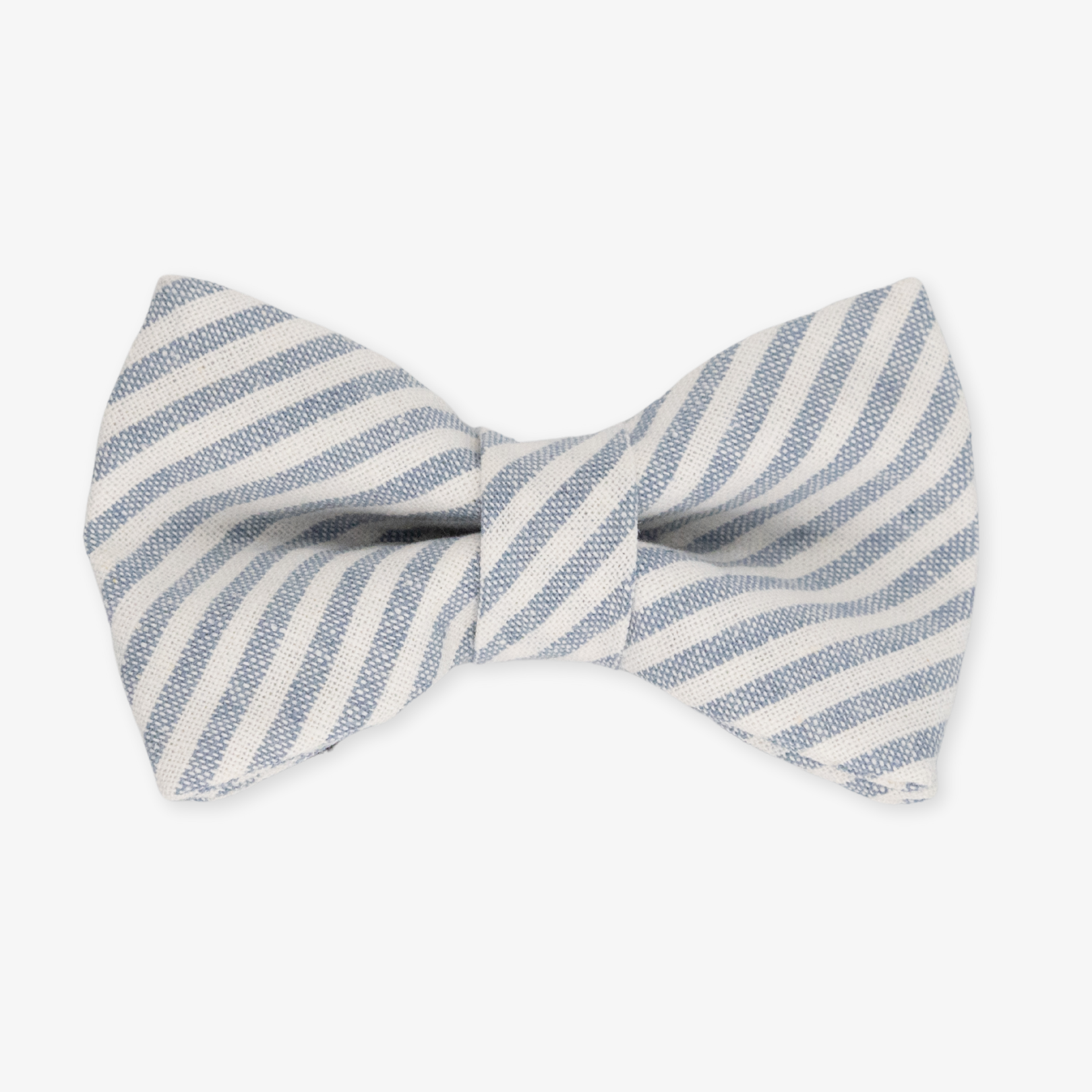 Chambray Stripe Dog Bow Tie