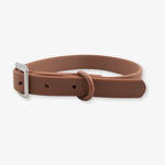brown waterproof dog collar