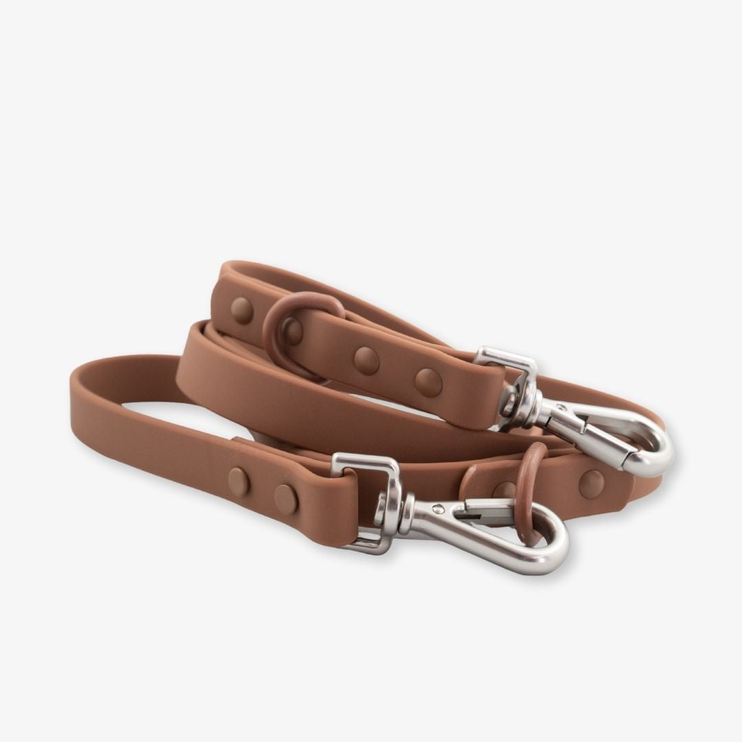 brown waterproof dog leash