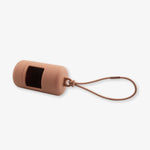 brown poop bag holder