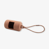 brown poop bag holder