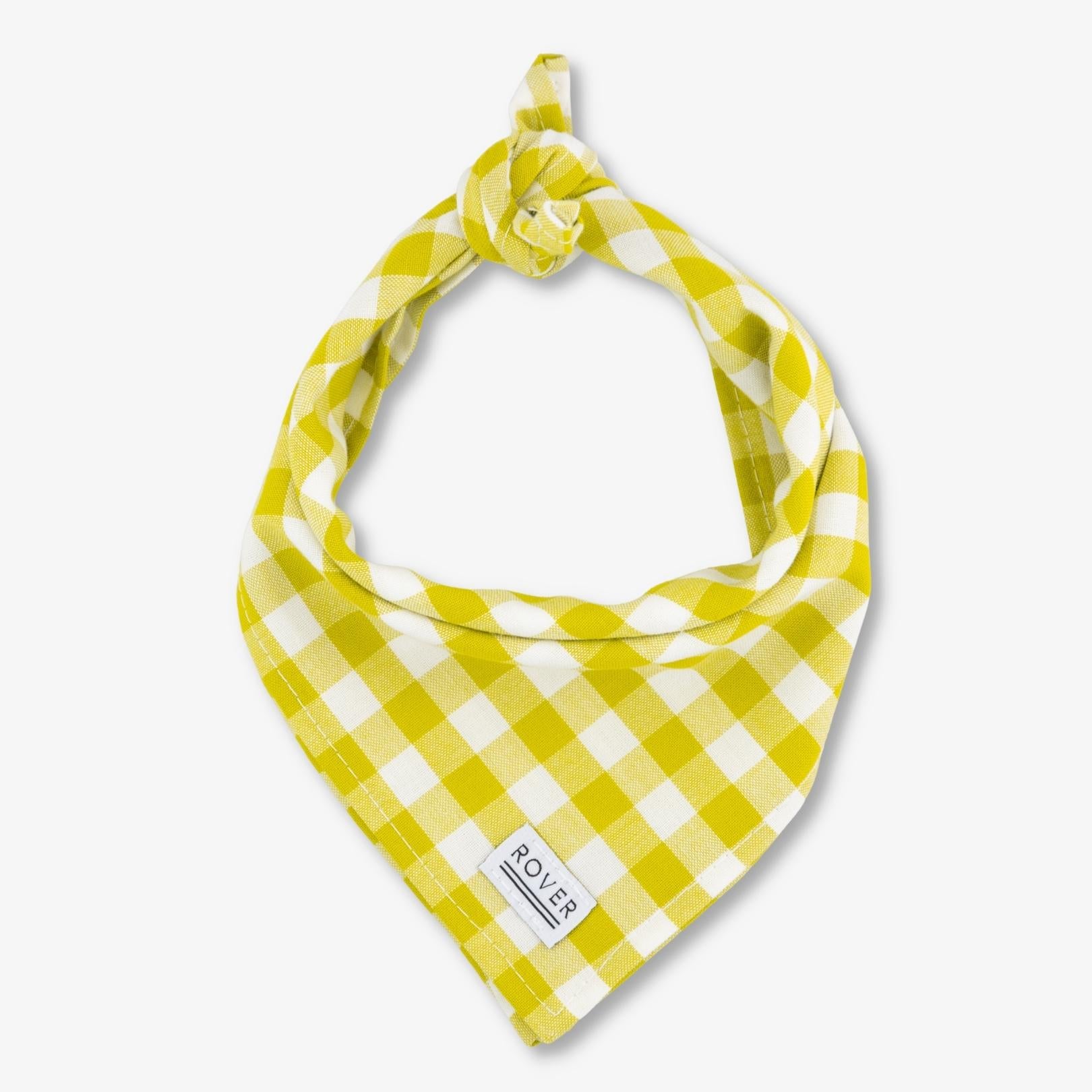 summer gingham dog bandana