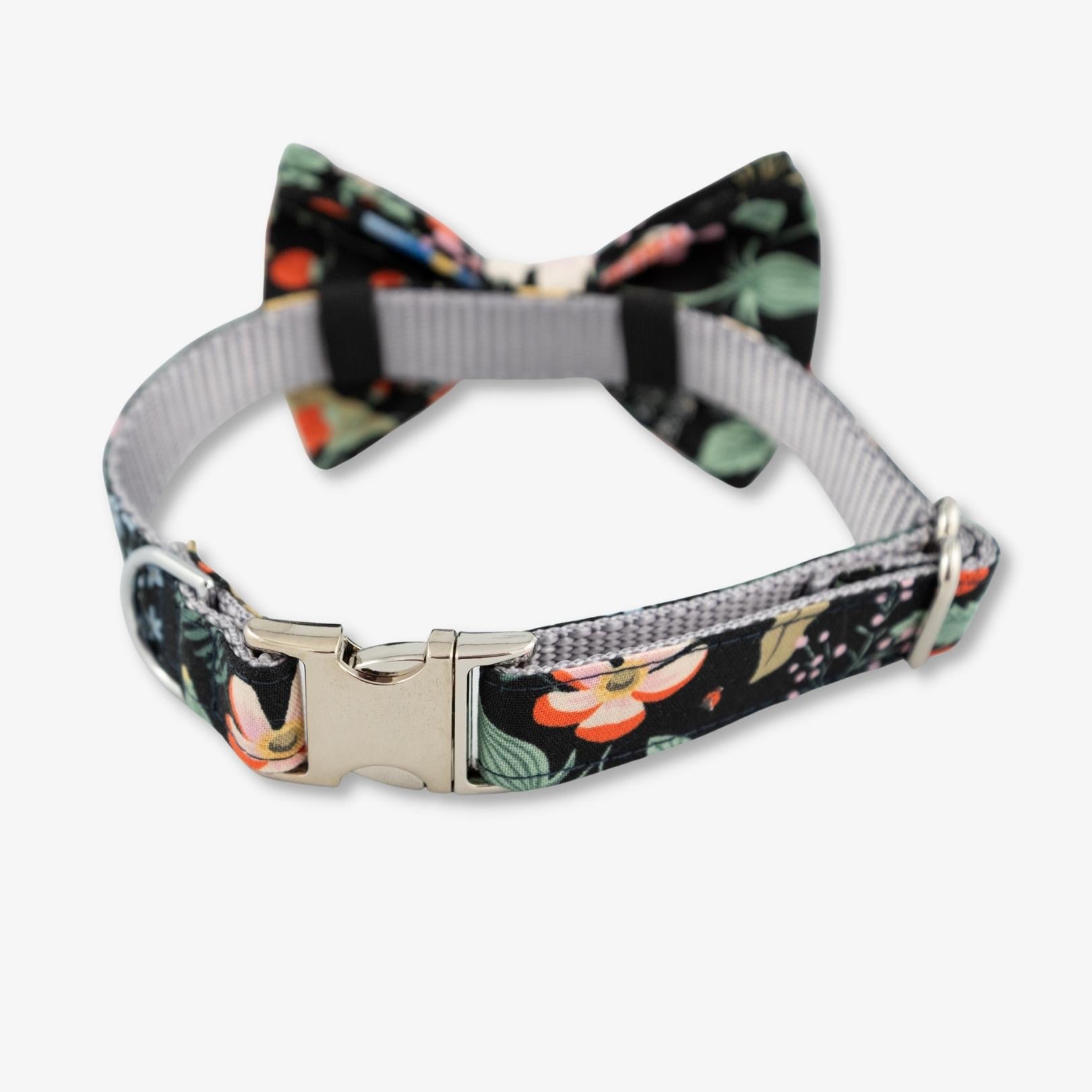 flower bow tie dog collar