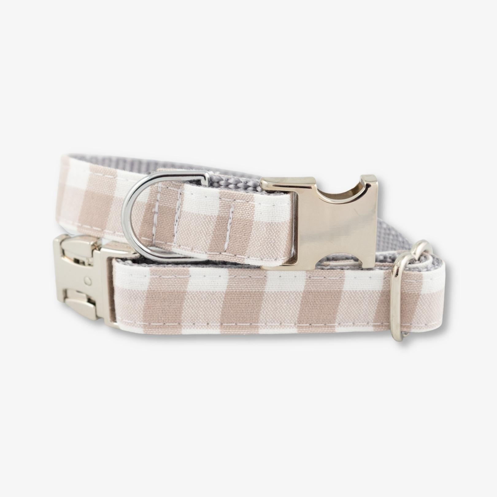 gingham dog collar