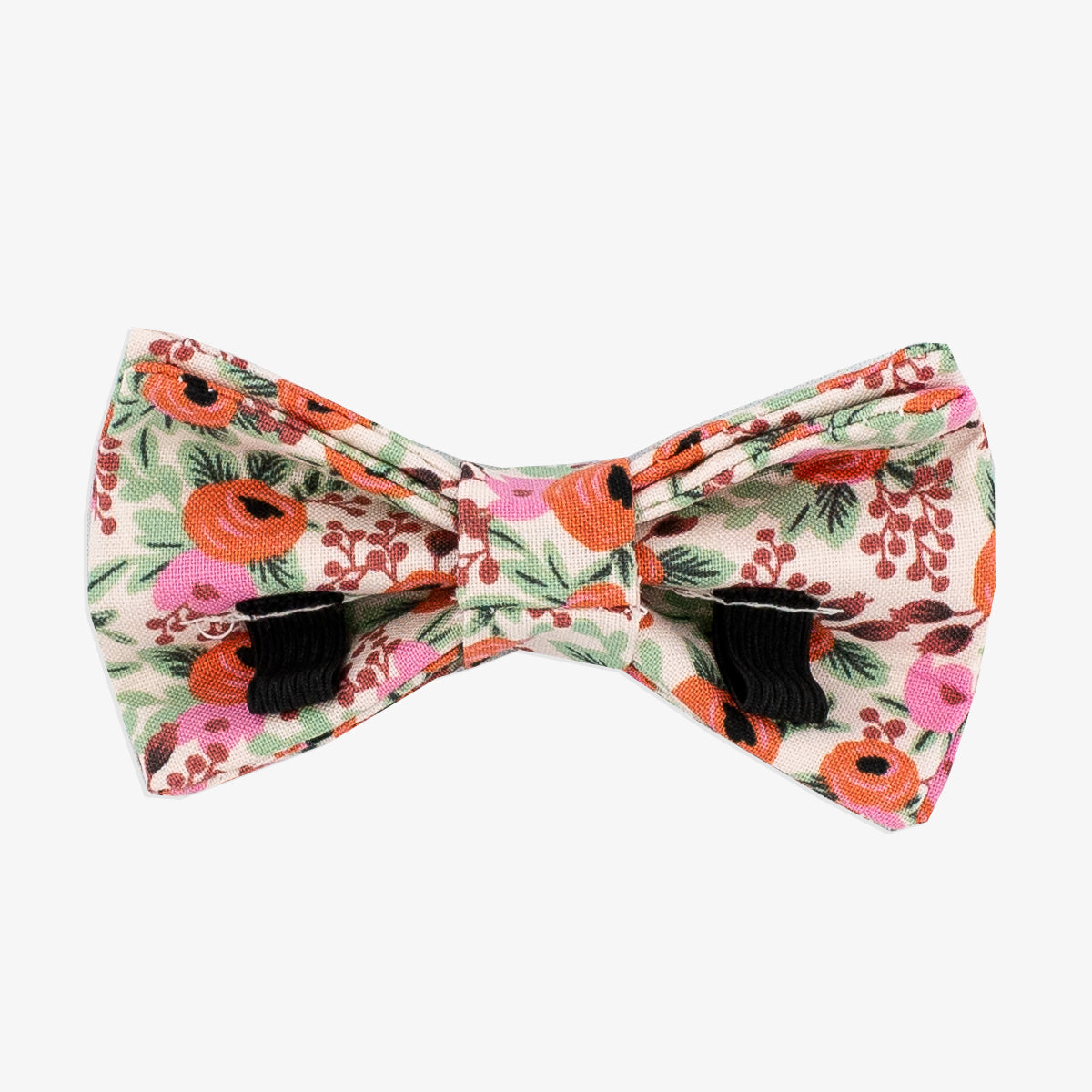 pink floral dog bow tie