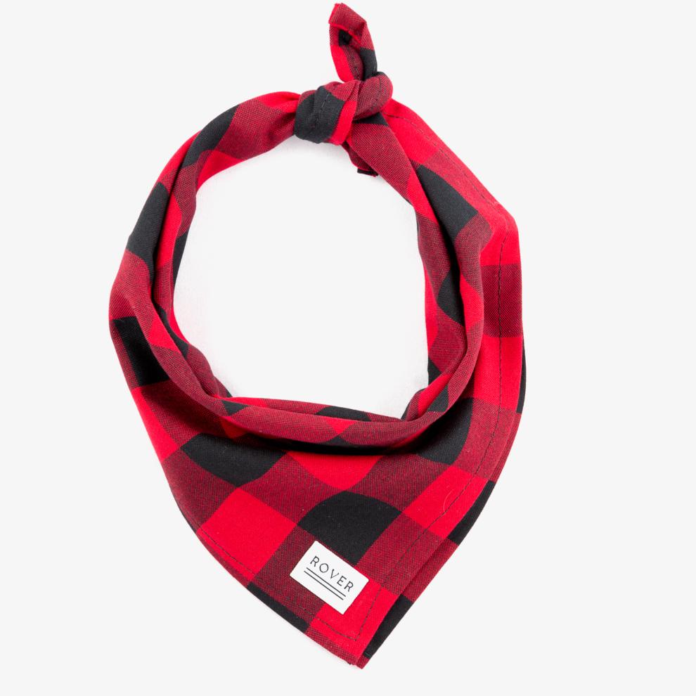 red check dog bandana