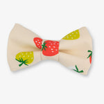 Strawberry pattern dog bow tie