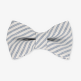 Chambray Stripe Dog Bow Tie