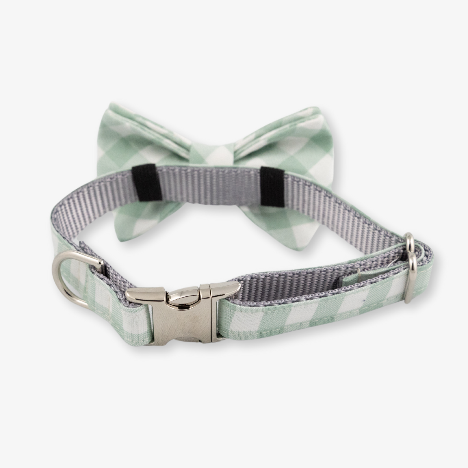 sage bow tie dog collar
