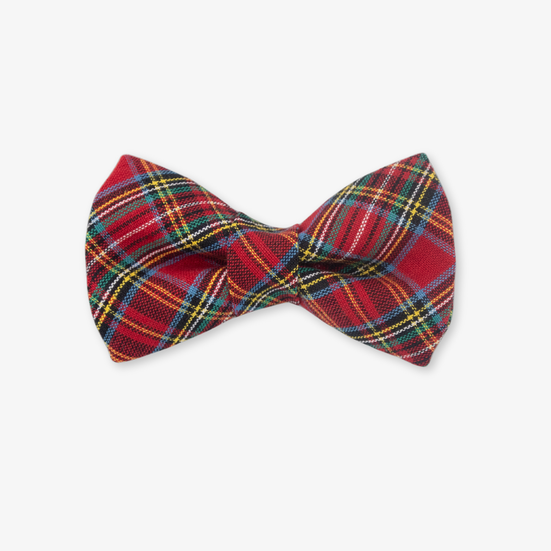 red tartan dog bow tie