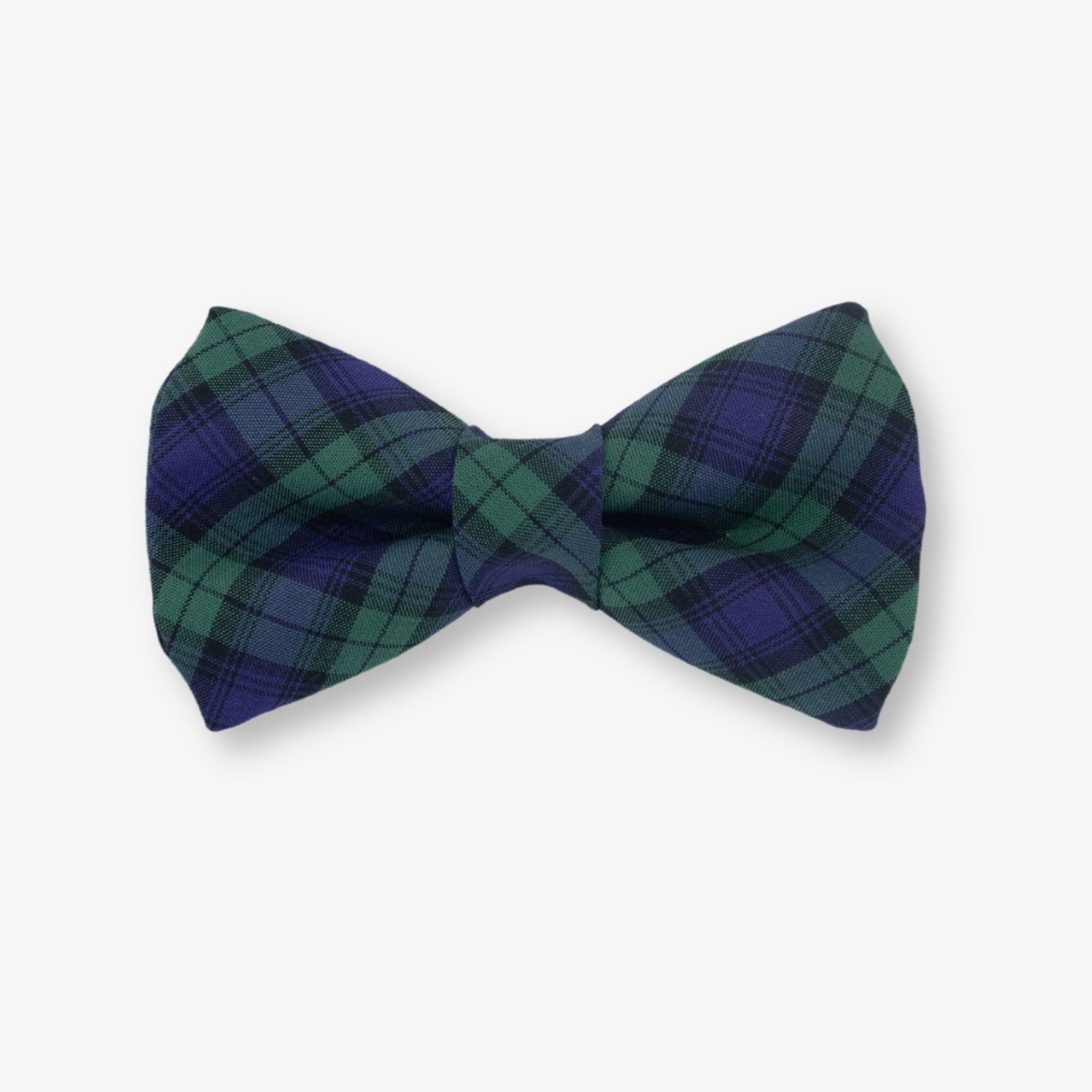 green tartan dog bow tie