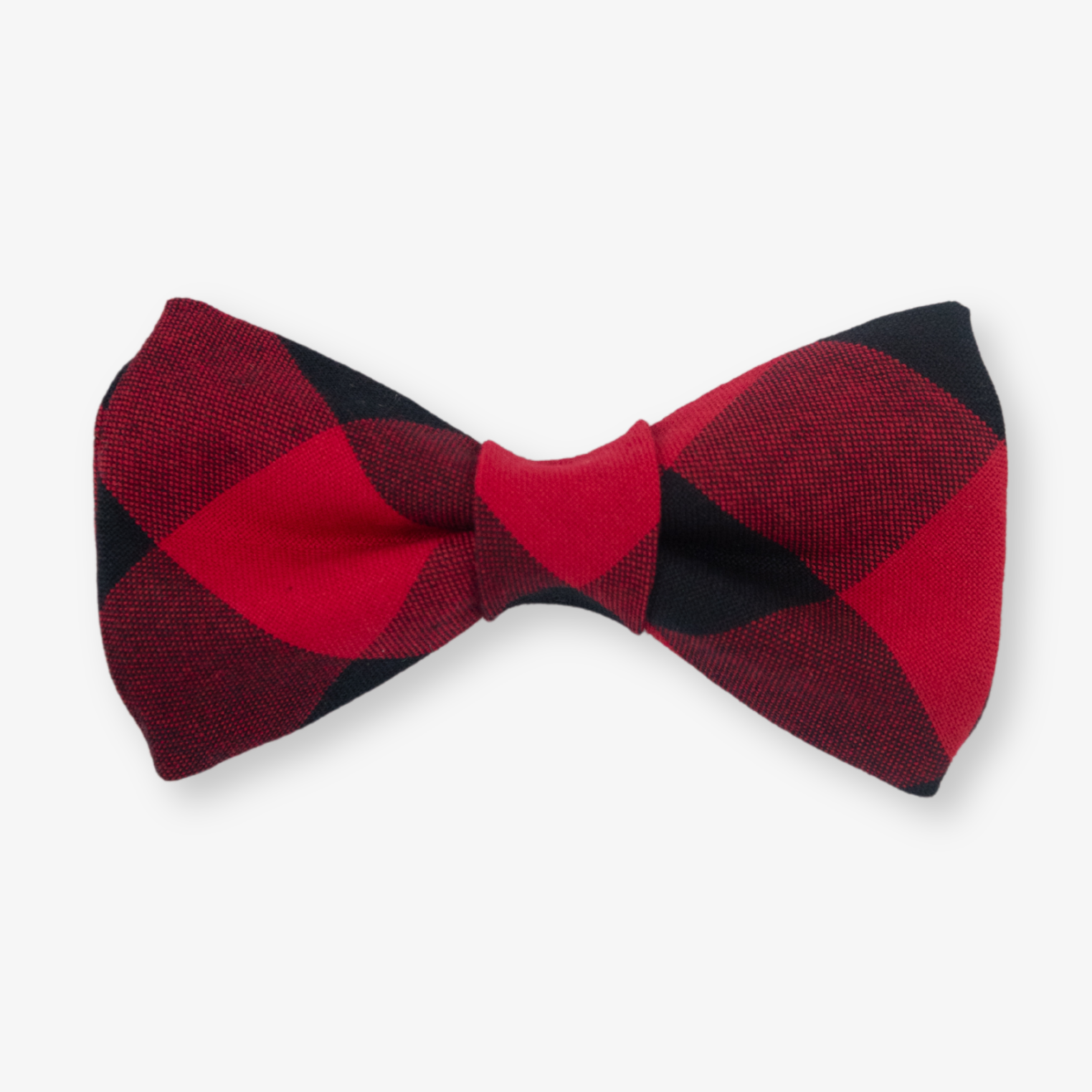 red and black check dog bow tie