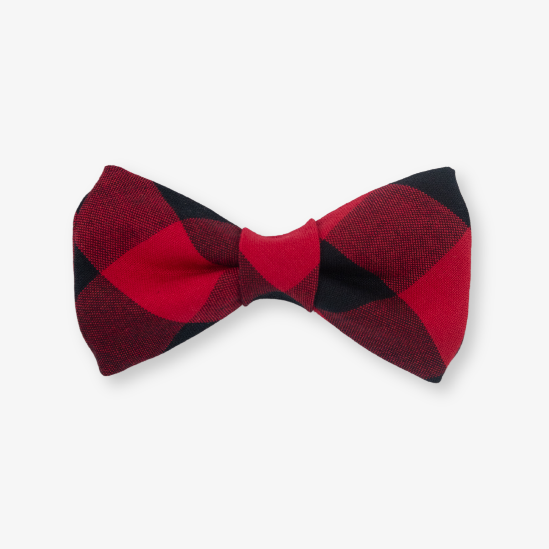 red and black check dog bow tie