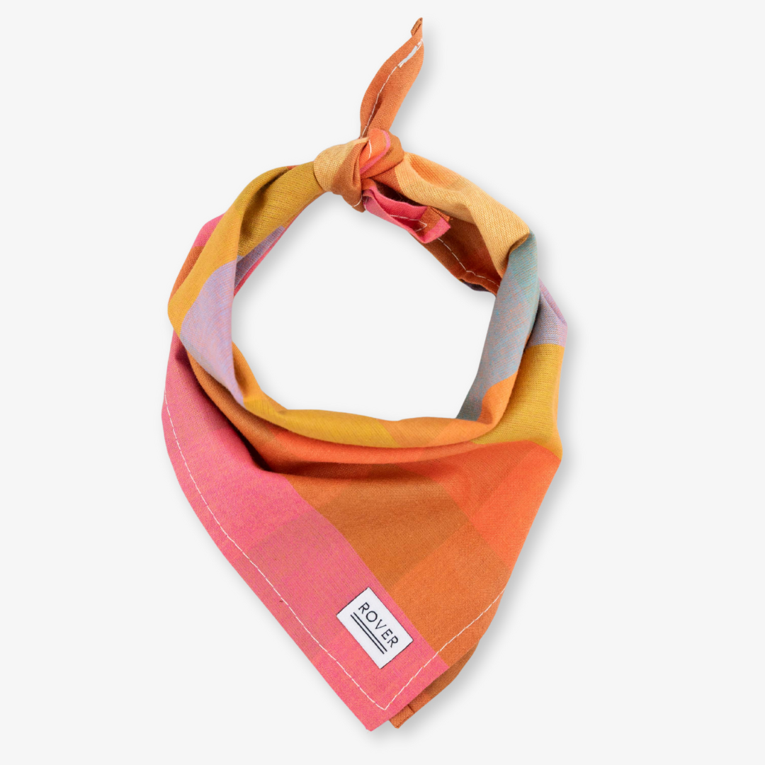 fall plaid dog bandana