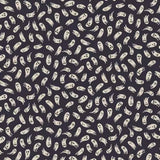 A repeating pattern of small cream-colored ghost-like faces on a dark charcoal background.