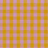 Checkered pattern with alternating yellow and pink squares
