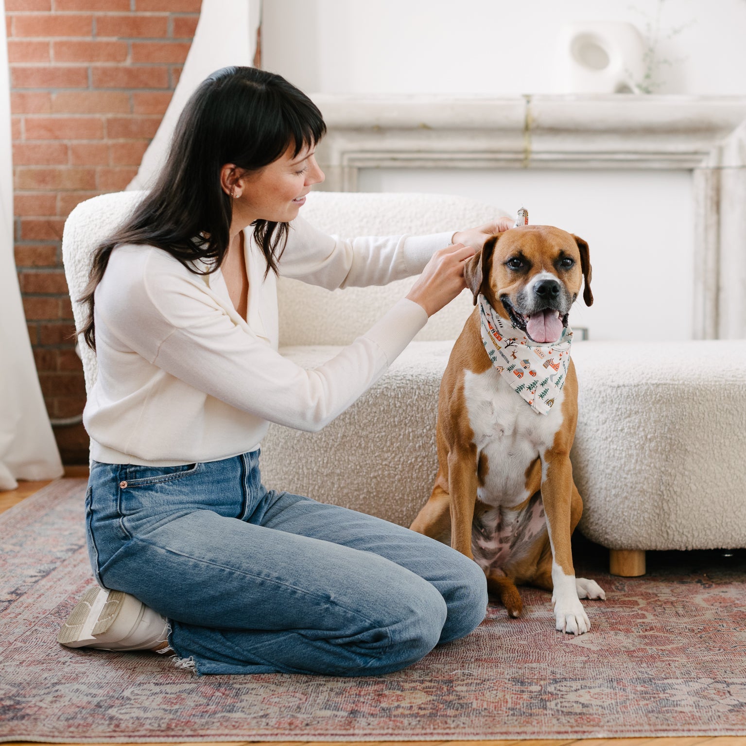 christmas town dog bandana
