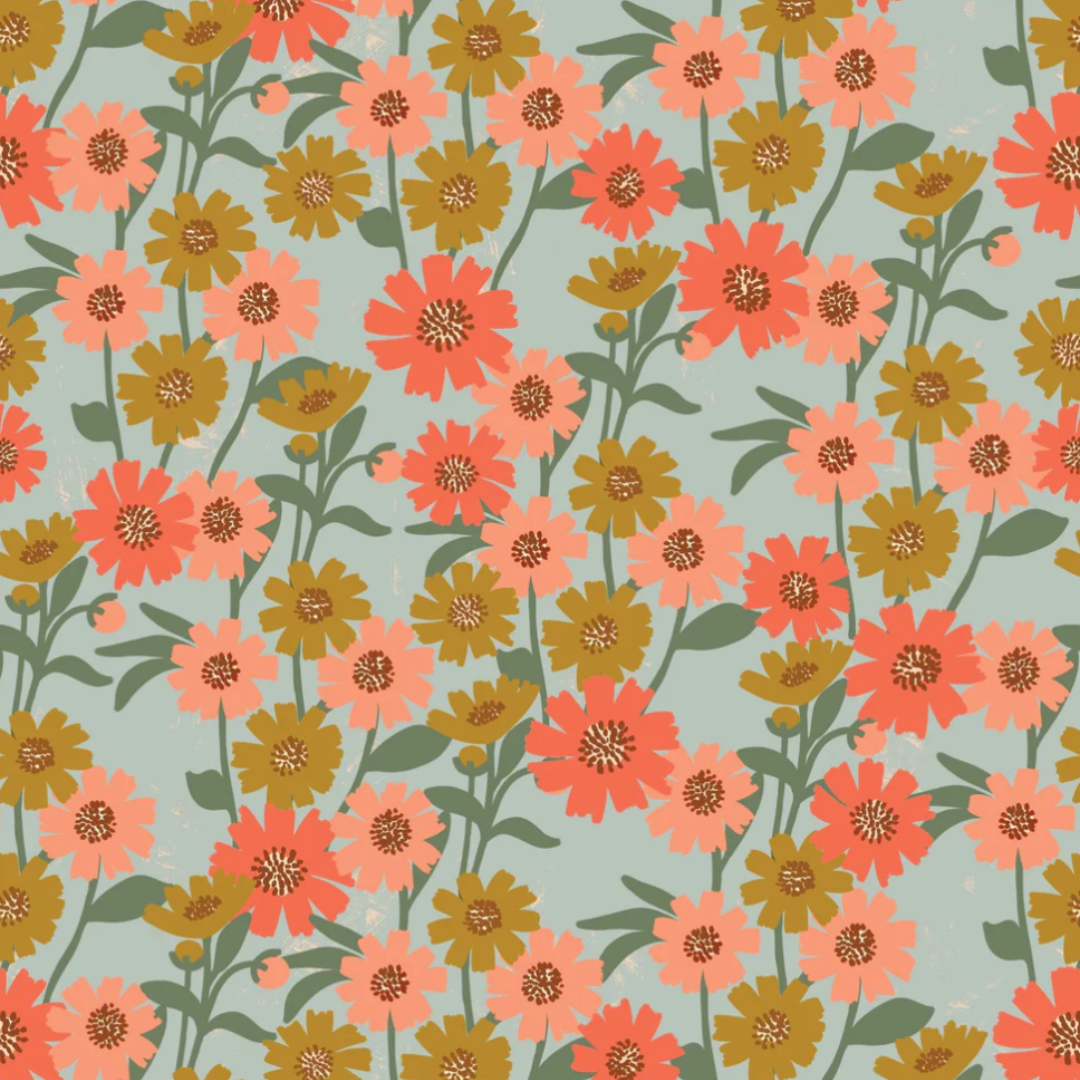 pink and green flower dog bandana