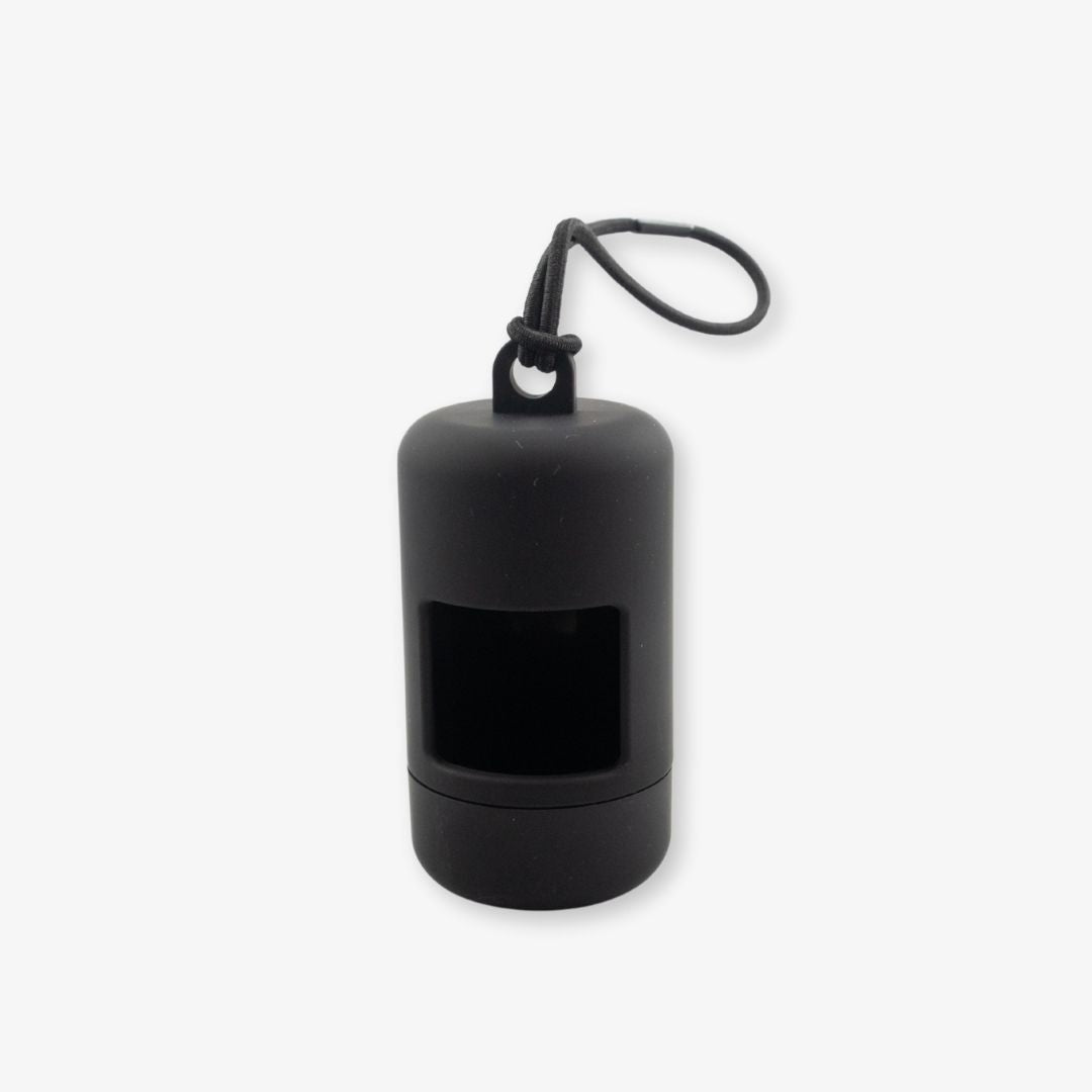 black poop bag holder
