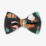 black holiday dog bow tie