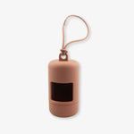 brown poop bag holder