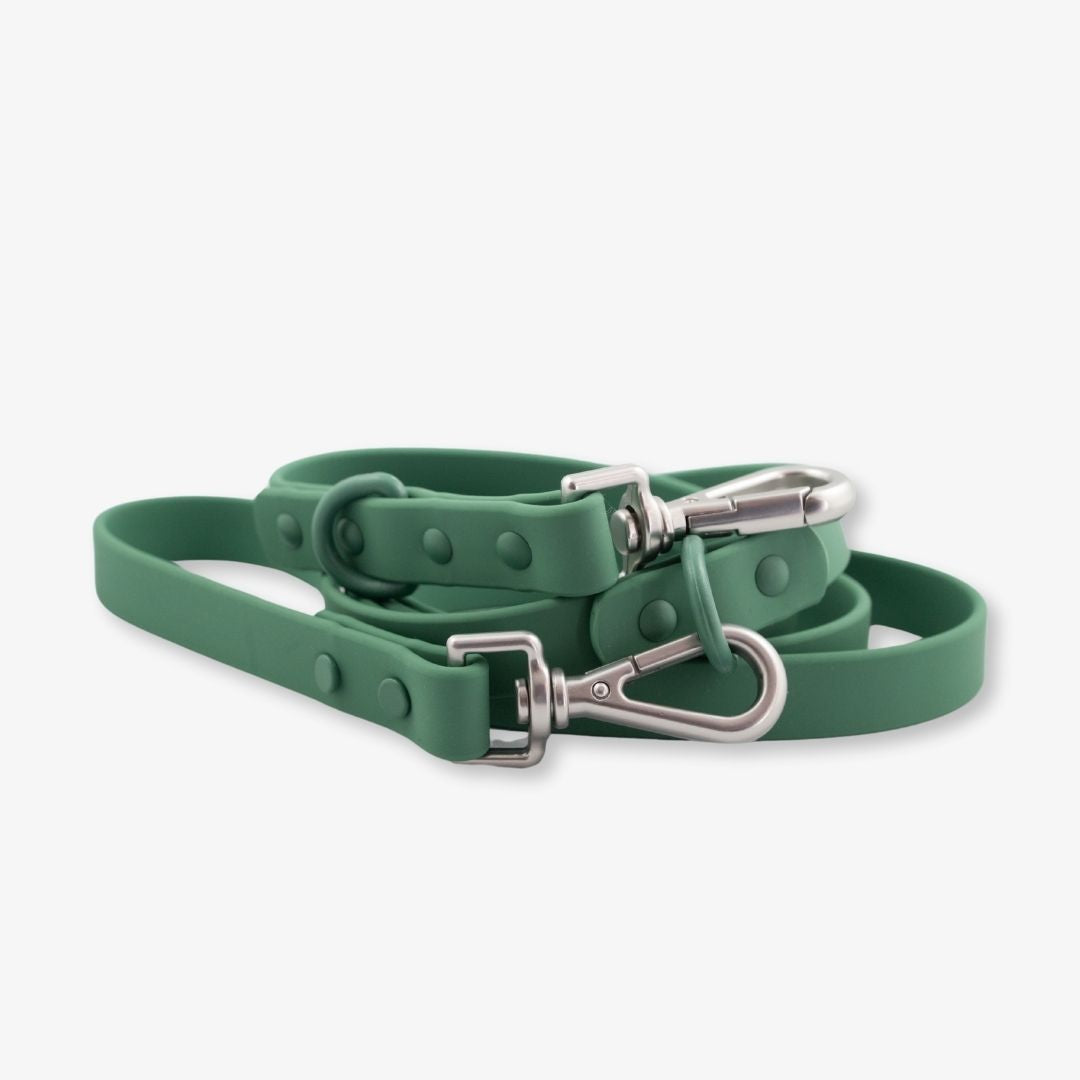 green waterproof dog collar