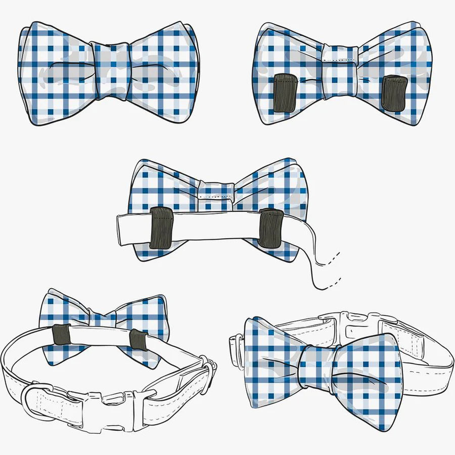 Red Gingham Dog Bow Tie