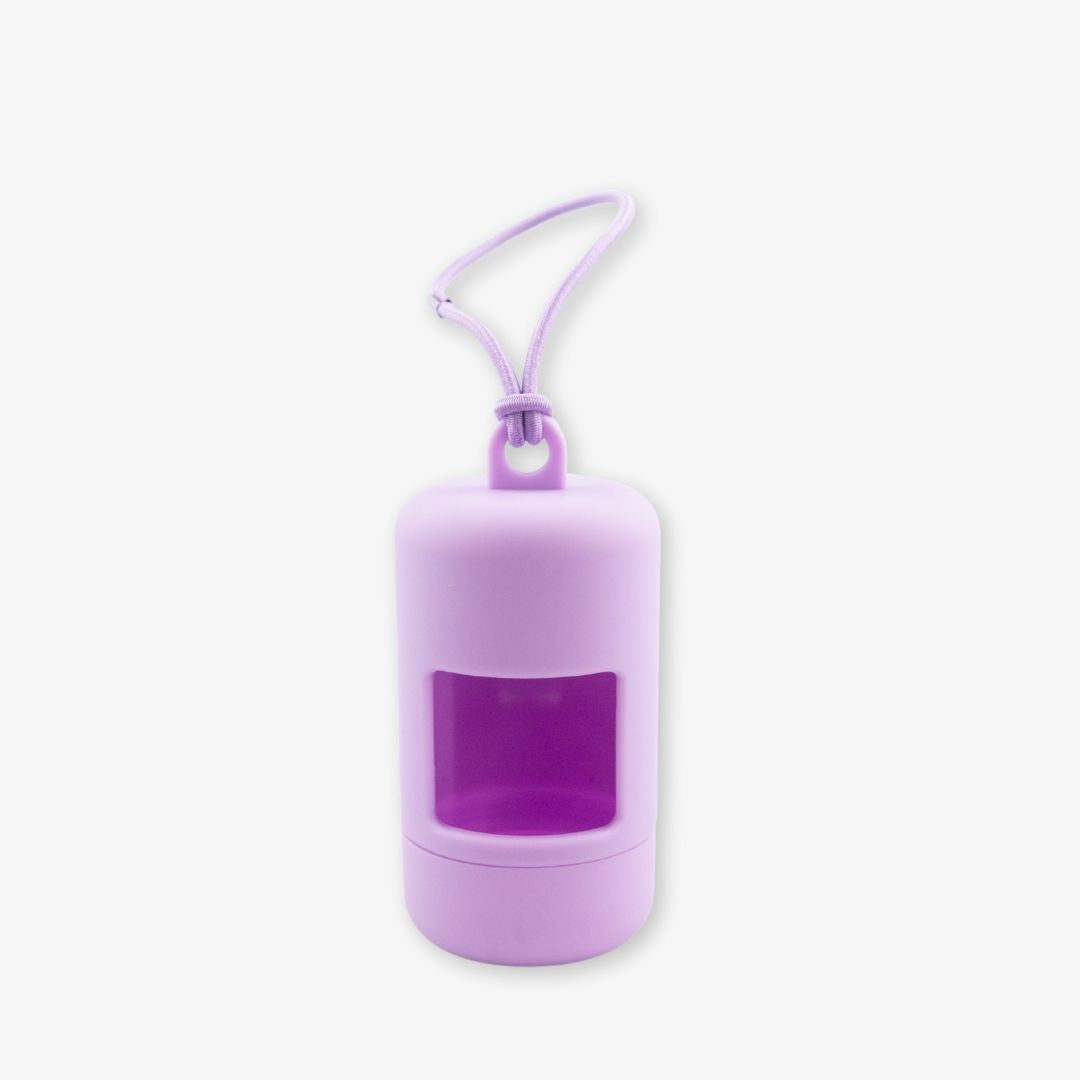 lilac poop bag holder