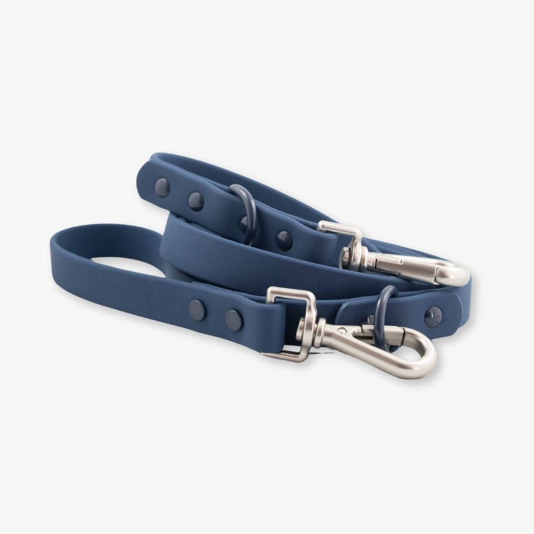 navy waterproof dog collar