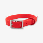 red waterproof dog collar