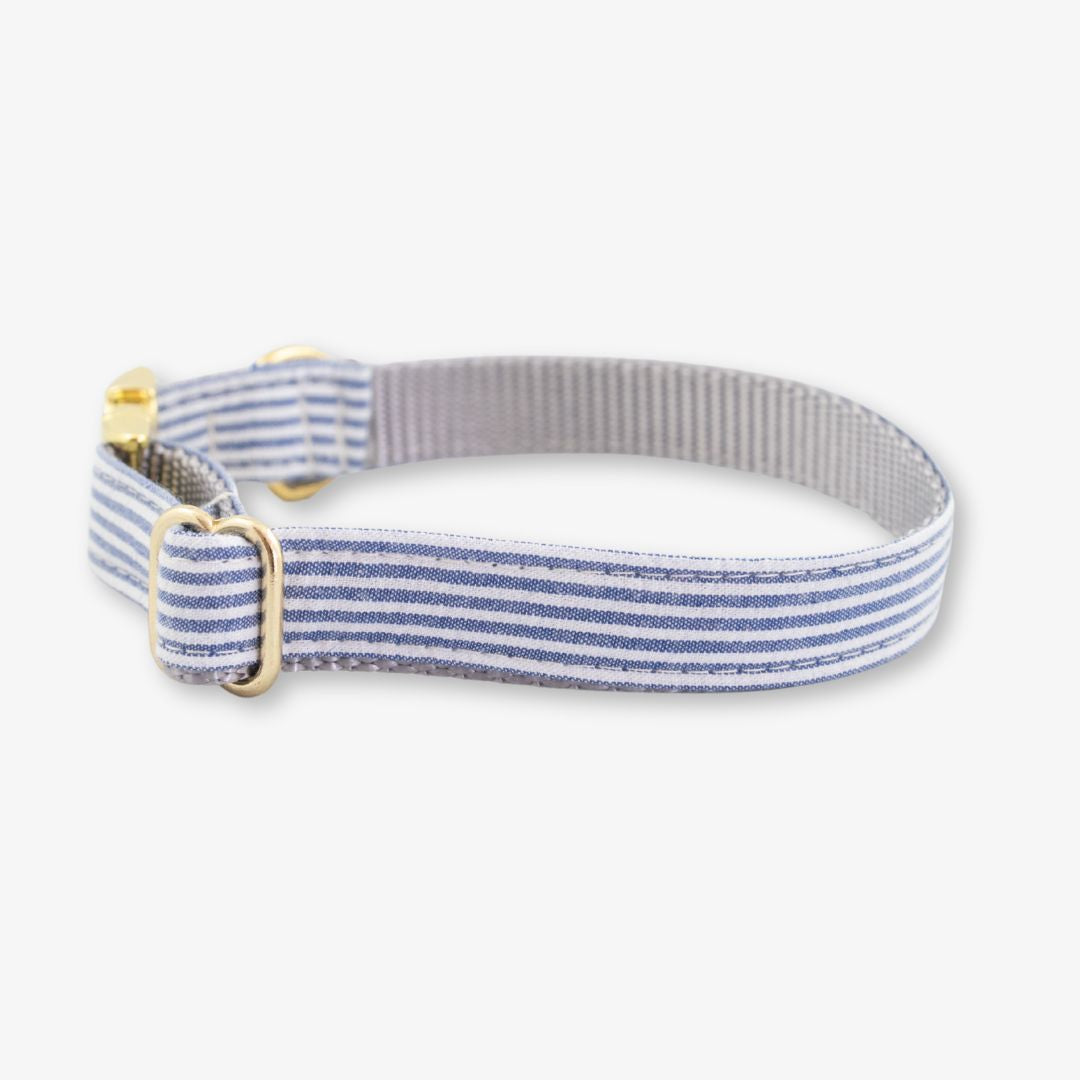 Seersucker dog collar
