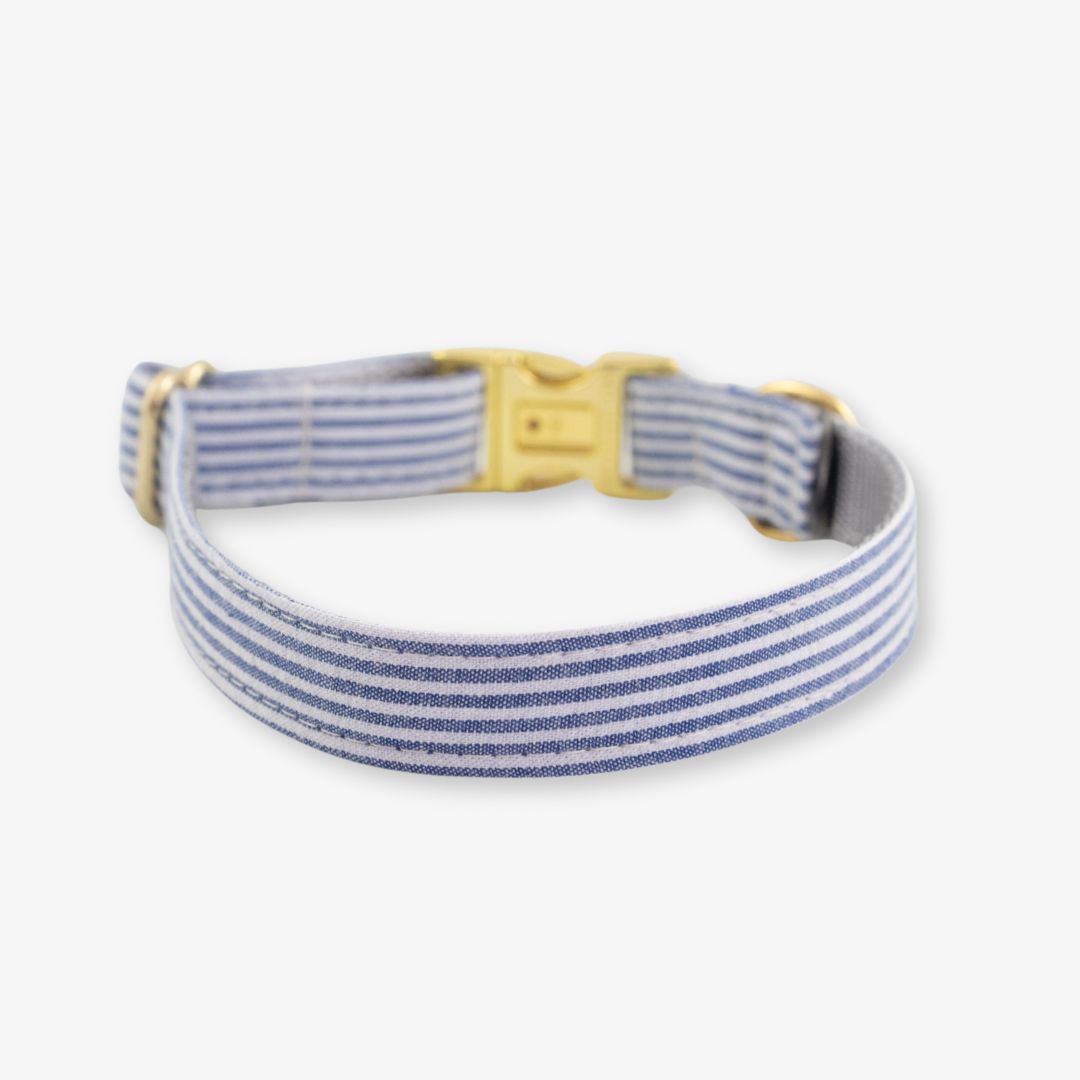 Seersucker dog collar