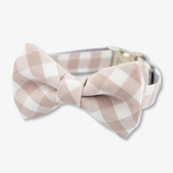 gingham dog bow tie collar