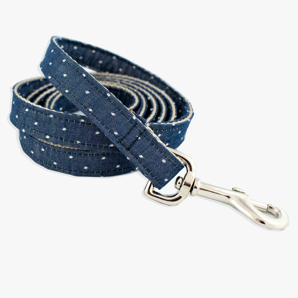 denim dog leash
