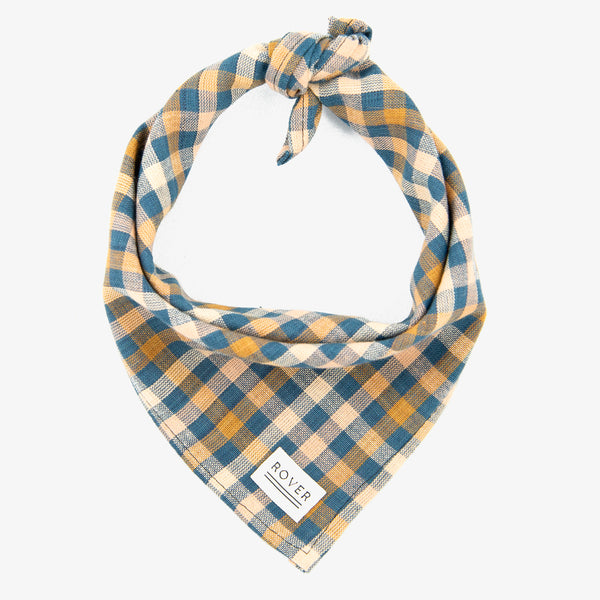 Brown Plaid Dog Bandana