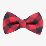buffalo check dog bow tie