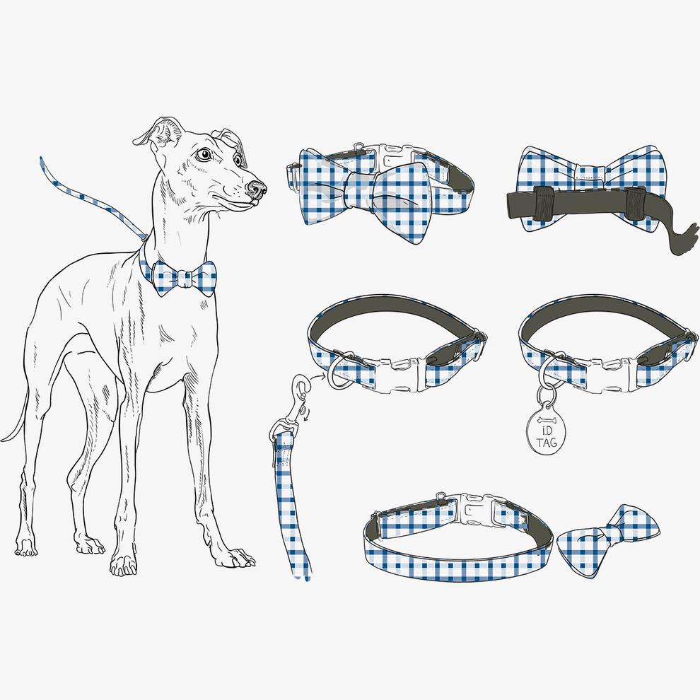 rifle paper co bow tie dog collar