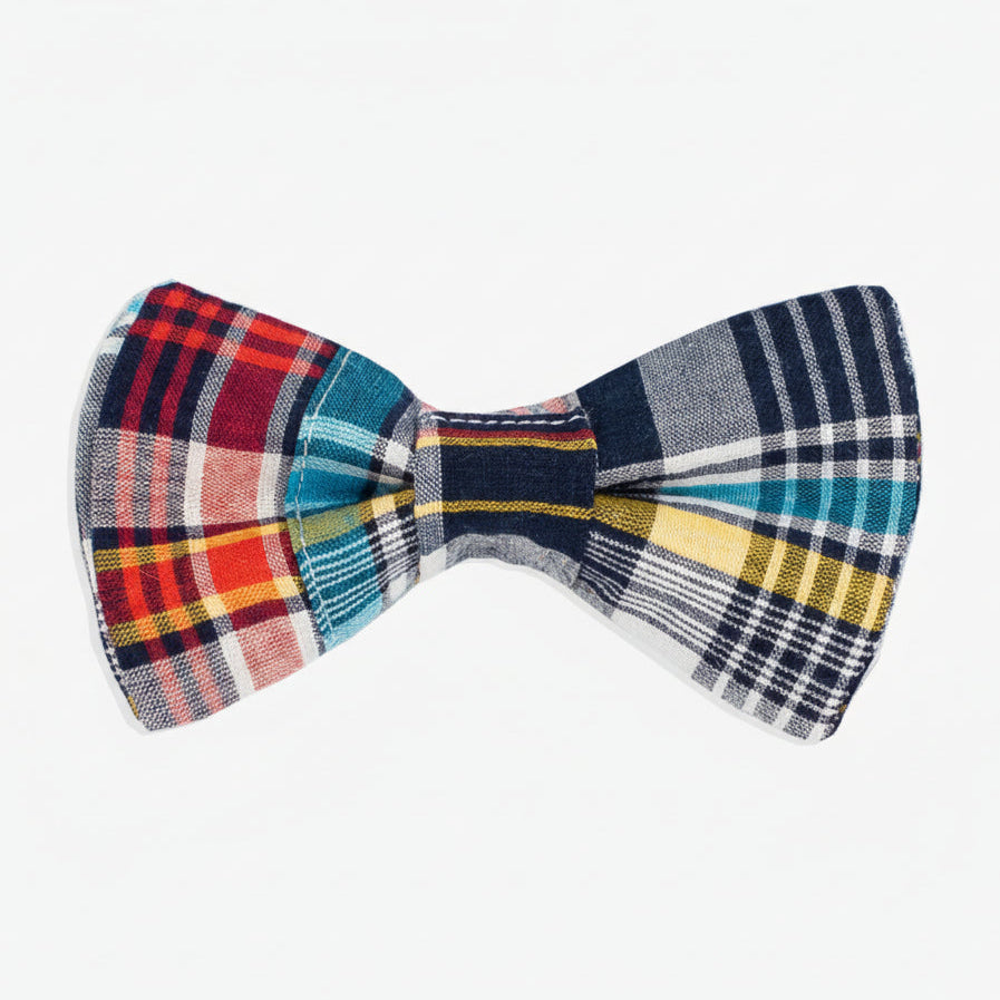 madras dog bow tie