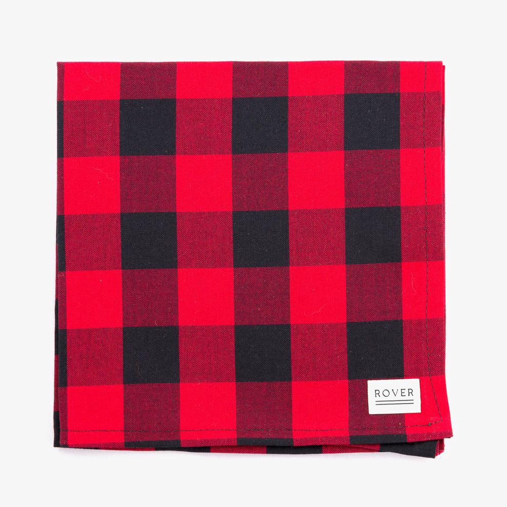red check dog bandana